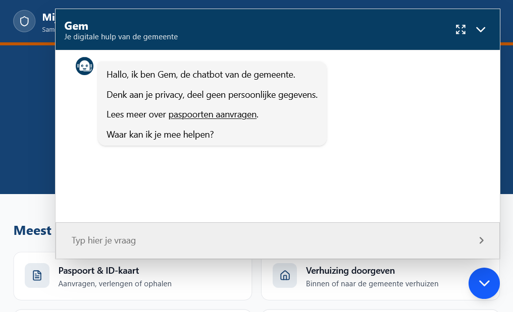 Screenshot homepage